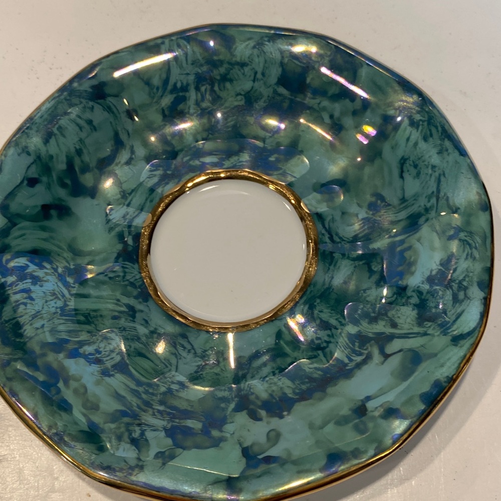 AICH DEKOR, Czechoslovakia Teacup, Saucer and Cake Plate - Picture 7 of 9